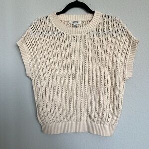 Zoe and Claire Avara Knit Cream Sweater Beatrice Top